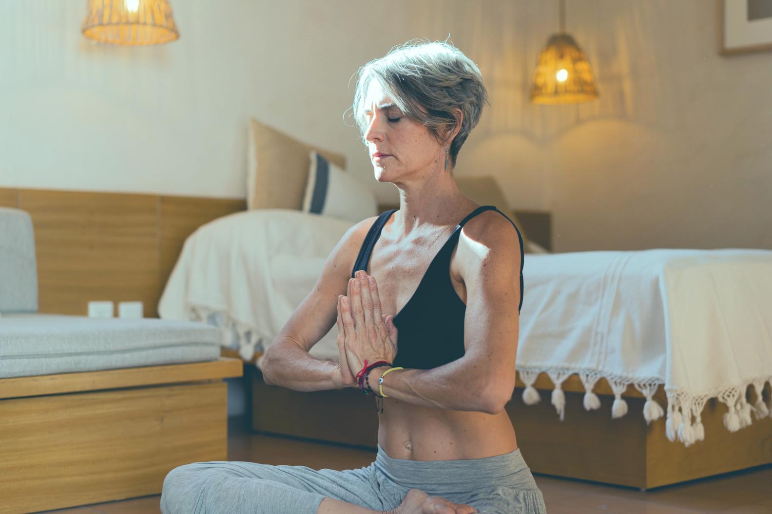 Professional yoga space with calming atmosphere